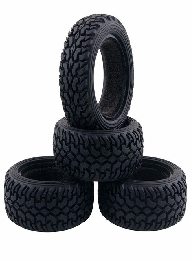 LAFEINA 4PCS 75mm RC Rally Car Grain Rubber Tires for 1:10 RC On Road Car Tamiya HSP HPI Kyosho - Image 2